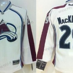 Colorado Avalanche #29 Nathan Mackinnon Valkoinen Paita – Lasten