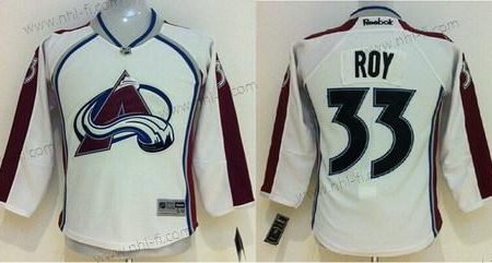 Colorado Avalanche #33 Patrick Roy Valkoinen Paita – Lasten