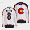 Colorado Avalanche #8 Cale Makar Valkoinen 2022-23 Käänteinen Retro Ommeltu Paita – Miesten