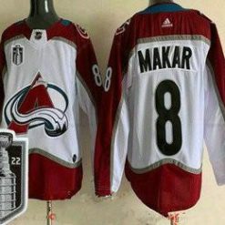 Colorado Avalanche #8 Cale Makar Valkoinen 2022 Stanley Cup Ommeltu Paita – Miesten