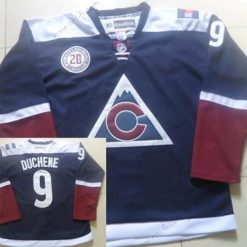 Colorado Avalanche #9 Matt Duchene Reebok Laivastonsininen Sininen 20Th Vaihtopaita Premier Paita – Miesten