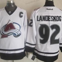 Colorado Avalanche #92 Gabriel Landeskog 2014 Valkoinen Paita – Miesten