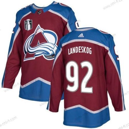 Colorado Avalanche #92 Gabriel Landeskog 2022 Punainen Stanley Cup Final Patch Ommeltu Paita – Miesten