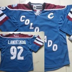 Colorado Avalanche #92 Gabriel Landeskog Sininen Vieras Paita – Miesten