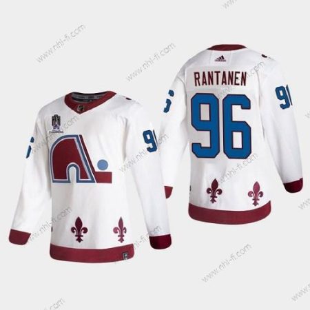 Colorado Avalanche #96 Mikko Rantanen 2022 Valkoinen Stanley Cup Champions Patch Ommeltu Paita – Miesten