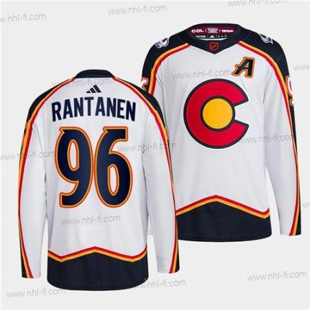 Colorado Avalanche #96 Mikko Rantanen Valkoinen 2022-23 Käänteinen Retro Ommeltu Paita – Miesten