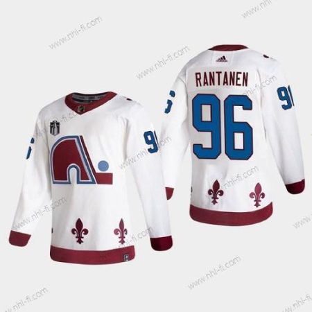 Colorado Avalanche #96 Mikko Rantanen Valkoinen 2022 Stanley Cup Final Patch Käänteinen Retro Ommeltu Paita – Miesten