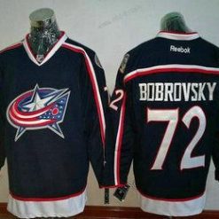 Columbus Blue Jackets #72 Sergei Bobrovsky Laivastonsininen Sininen Kotiottelu Ommeltu NHL Reebok Jääkiekko Paita – Miesten