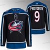 Columbus Blue Jackets #9 Ivan Provorov Musta 2022-23 Käänteinen Retro Ommeltu Paita – Miesten