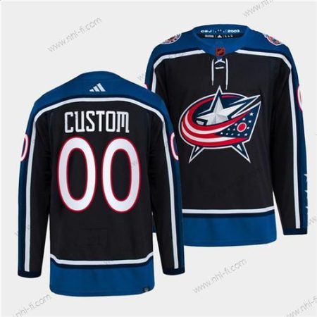 Columbus Blue Jackets Räätälöidyt Laivastonsininen 2022 Käänteinen Retro Ommeltu Paita – Miesten