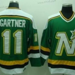 Dallas Stars #11 Mike Gartner Vihreä Retro CCM Paita – Miesten