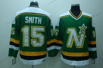 Dallas Stars #15 Bobby Smith Vihreä Retro CCM Paita – Miesten