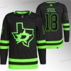 Dallas Stars #18 Sam Steel Musta Ommeltu Paita – Miesten