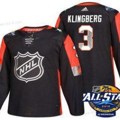 Dallas Stars #3 John Klingberg Musta 2018 NHL All-Star Ommeltu Jääkiekko Paita – Miesten