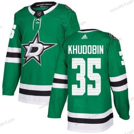 Dallas Stars #35 Anton Khudobin Vihreä Ommeltu NHL Paita – Miesten