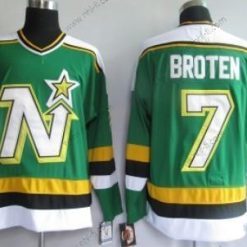 Dallas Stars #7 Neal Broten Vihreä Retro CCM Paita – Miesten