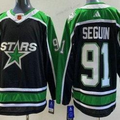 Dallas Stars #91 Tyler Seguin Musta 2022 Käänteinen Retro Aito Paita – Miesten