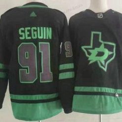 Dallas Stars #91 Tyler Seguin Musta 2022 Ommeltu NHL Paita – Miesten