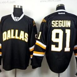 Dallas Stars #91 Tyler Seguin Musta Paita – Miesten