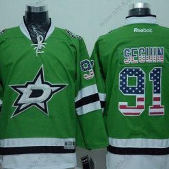 Dallas Stars #91 Tyler Seguin Vihreä USA Flag Jääkiekko Paita – Miesten