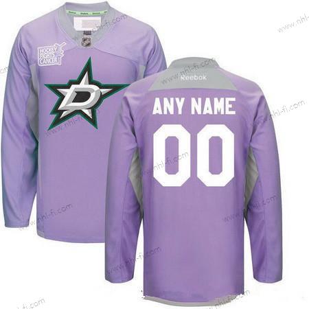 Dallas Stars Räätälöidyt Violetti Pinkki Reebok Jääkiekko Taistelee syöpää vastaan Harjoitus Paita – Miesten