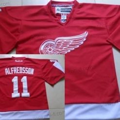 Detroit Red Wings #11 Daniel Alfredsson Punainen Paita – Miesten