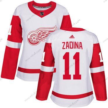 Detroit Red Wings #11 Filip Zadina Aito Valkoinen Kolmas Paita – Naisten