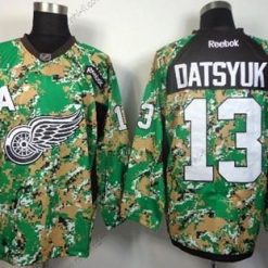 Detroit Red Wings #13 Pavel Datsyuk 2014 Maastokuvio Paita – Miesten