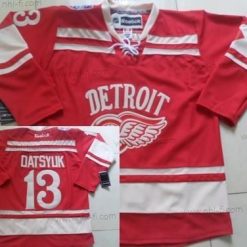 Detroit Red Wings #13 Pavel Datsyuk 2014 Talvi Klassinen Punainen Paita – Miesten