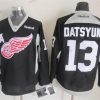 Detroit Red Wings #13 Pavel Datsyuk 2014 Training Musta Paita – Miesten