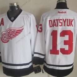 Detroit Red Wings #13 Pavel Datsyuk 2014 Valkoinen Paita – Miesten