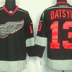 Detroit Red Wings #13 Pavel Datsyuk Musta Ice Paita – Miesten