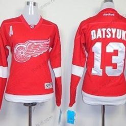 Detroit Red Wings #13 Pavel Datsyuk Punainen Paita – Naisten