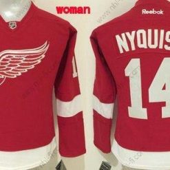 Detroit Red Wings #14 Gustav Nyquist Reebok Punainen Kotiottelu Premier Paita – Naisten