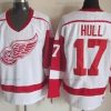 Detroit Red Wings #17 Brett Hull Valkoinen Retro CCM Paita – Miesten