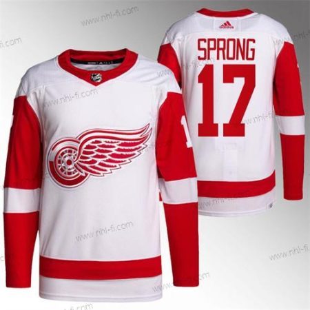 Detroit Red Wings #17 Daniel Sprong Valkoinen Ommeltu Paita – Miesten