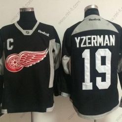 Detroit Red Wings #19 Steve Yzerman 2014 Training Musta Paita – Miesten