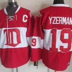 Detroit Red Wings #19 Steve Yzerman Punainen Talvi Klassinen Retro CCM Paita – Miesten