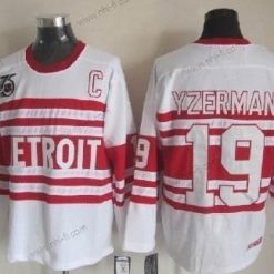 Detroit Red Wings #19 Steve Yzerman Valkoinen 75Th Retro CCM Paita – Miesten