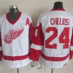 Detroit Red Wings #24 Chris Chelios Valkoinen CCM Vintage Paita – Miesten