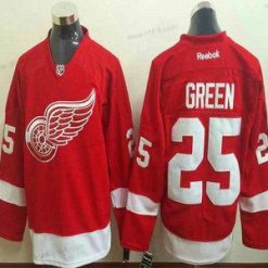 Detroit Red Wings #25 Mike Vihreä Punainen Paita – Miesten