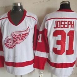 Detroit Red Wings #31 Curtis Joseph Valkoinen Retro CCM Paita – Miesten