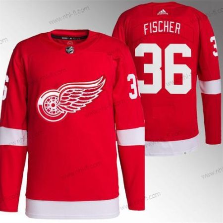 Detroit Red Wings #36 Christian Fischer Punainen Ommeltu Paita – Miesten