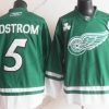 Detroit Red Wings #5 Nicklas Lidstrom St. Patrick’S Day Vihreä Paita – Miesten