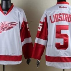 Detroit Red Wings #5 Nicklas Lidstrom Valkoinen Paita – Miesten