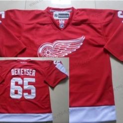 Detroit Red Wings #65 Danny Dekeyser Punainen Paita – Miesten