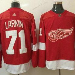 Detroit Red Wings #71 Dylan Larkin Punainen Kotiottelu 2017-2018 Jääkiekko Ommeltu NHL Paita – Miesten