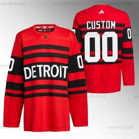 Detroit Red Wings Räätälöidyt Punainen 2022-23 Käänteinen Retro Ommeltu Paita – Miesten