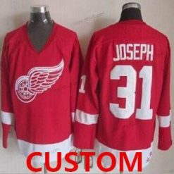 Detroit Red Wings Räätälöidyt Punainen CCM Retro Ommeltu NHL Paita