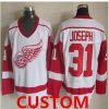 Detroit Red Wings Räätälöidyt Valkoinen CCM Retro Ommeltu NHL Paita